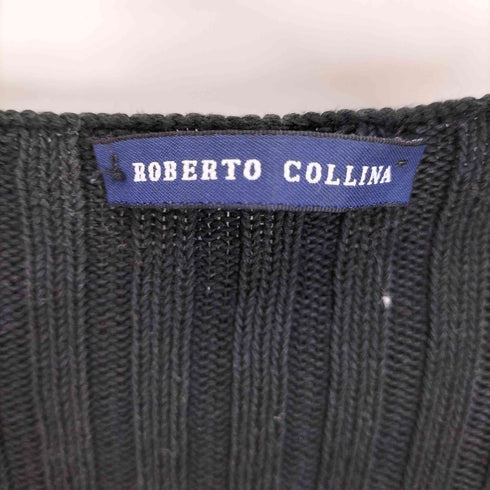 ロベルトコリーナ ROBERTO COLLINA Vネック リブ編み プルオーバー ニット Y2K レディース import:M