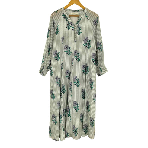 ヌキテパ NE QUITTEZ PAS 25SS Cotton Jacquard Lily Print Flare Dress コットン・ジャカード・リリー・プリント・フレア・ドレス レディース import:M
