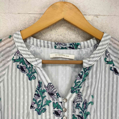 ヌキテパ NE QUITTEZ PAS 25SS Cotton Jacquard Lily Print Flare Dress コットン・ジャカード・リリー・プリント・フレア・ドレス レディース import:M