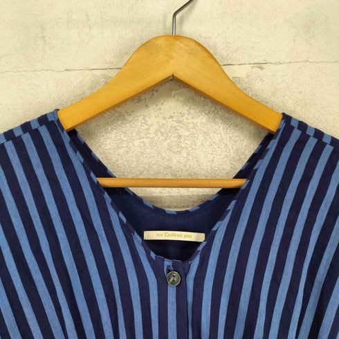 ヌキテパ NE QUITTEZ PAS 24SS COTTON VOILE STRIPE WAIST コットン ボイル ストライプ ウエスト ワンピース レディース M