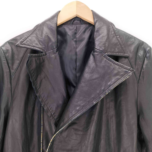 コムサメン COMME CA MEN LEATHER 本革 ジップデザイン ラムレザージャケット メンズ L
