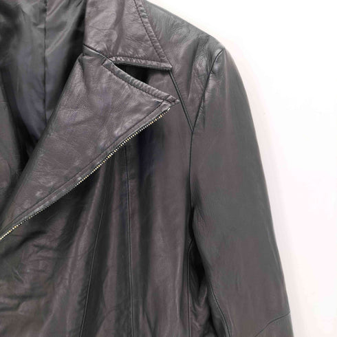 コムサメン COMME CA MEN LEATHER 本革 ジップデザイン ラムレザージャケット メンズ L