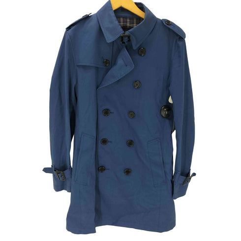 バーバリーブラックレーベル BURBERRY BLACK LABEL 裏地 ノバチェック ガンフラップ付き ダブル バルマカーン ステンカラー コート メンズ import:M