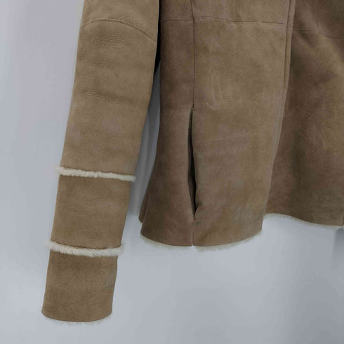 マレーラスポーツ MARELLA SPORT 80-90S OLD MADE IN ITALY Real fur & Lamb leather イタリア製 裏地 リアル ファー 羊革 ラムレザー ムートン ジャケット ブルゾン LAMPO ダブル ジップ レディース