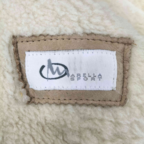 マレーラスポーツ MARELLA SPORT 80-90S OLD MADE IN ITALY Real fur & Lamb leather イタリア製 裏地 リアル ファー 羊革 ラムレザー ムートン ジャケット ブルゾン LAMPO ダブル ジップ レディース