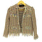 ザラ ZARA ノーカラー ツイードジャケット レディース import:XS