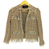 ザラ ZARA ノーカラー ツイードジャケット レディース import:XS