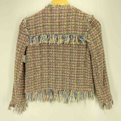 ザラ ZARA ノーカラー ツイードジャケット レディース import:XS
