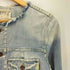 TEXTILE USA製 ステッチ ノーカラー デニムジャケット Y2K レディース import:S