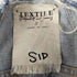 TEXTILE USA製 ステッチ ノーカラー デニムジャケット Y2K レディース import:S