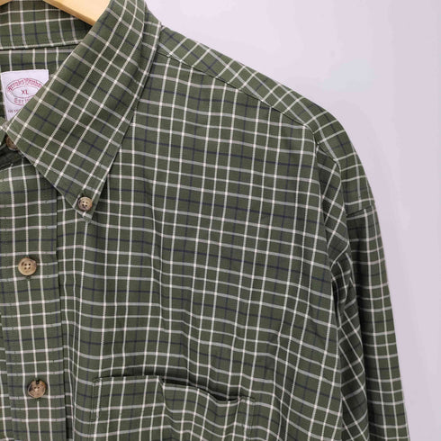 ブルックスブラザーズ BROOKS BROTHERS ALL COTTON グラフチェック BD L/S シャツ メンズ import:XL