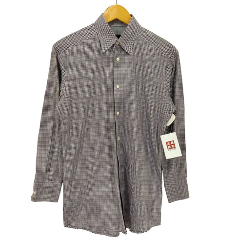 エルメネジルドゼニア Ermenegildo Zegna マイクロ チェック ボタンダウン シャツ メンズ import:S
