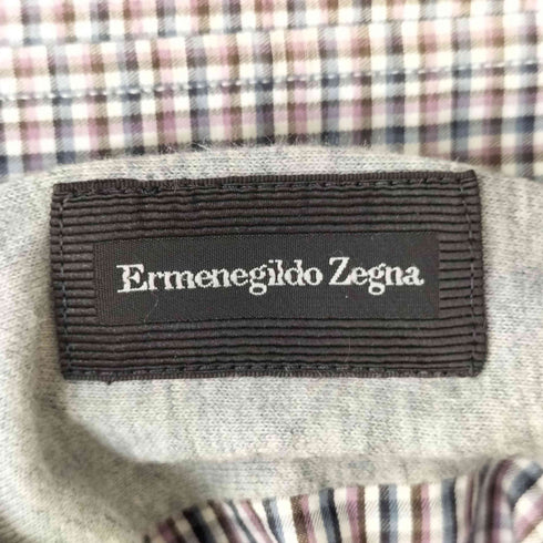 エルメネジルドゼニア Ermenegildo Zegna マイクロ チェック ボタンダウン シャツ メンズ import:S