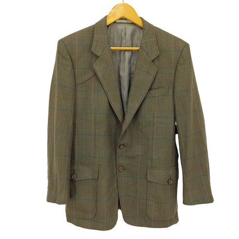 SCABAL カシミヤ 混 2B シングル ウール テーラード ジャケット メンズ 94A5