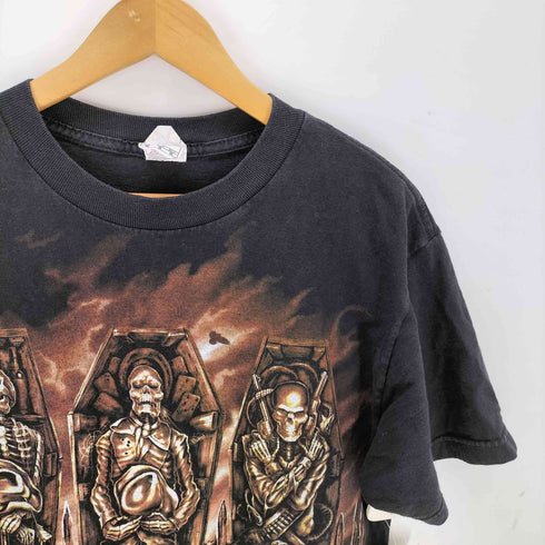 アルスタイル alstyle 90S スカル プリント 半袖Tシャツ メンズ M