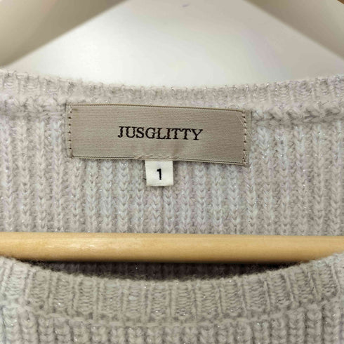 ジャスグリッティー JUSGLITTY 24AW ウールカシミヤニットワンピース レディース JPN:1