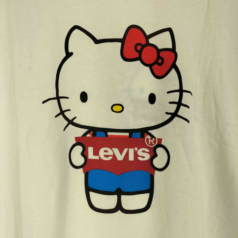 リーバイス Levis HELLO KITTY コラボ グラフィック オーバーサイズ 長袖 Tシャツ レディース M