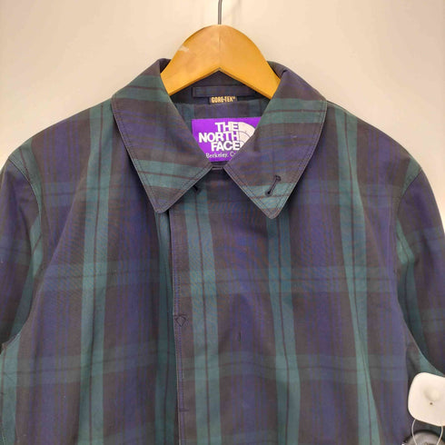 ノースフェイスパープルレーベル THE NORTH FACE PURPLE LABEL GORE-TEX ゴアテックス チェック ステンカラーコート メンズ import:M