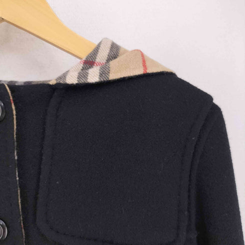 バーバリーロンドン BURBERRY LONDON 裏地ノバチェック ウールカシミヤ混 フーテッドコート レディース JPN:40