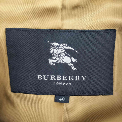 バーバリーロンドン BURBERRY LONDON 裏地ノバチェック ウールカシミヤ混 フーテッドコート レディース JPN:40