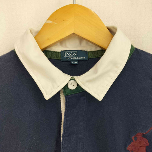ポロバイラルフローレン Polo by RALPH LAUREN ビッグポニー刺繍 長袖ポロシャツ メンズ 170