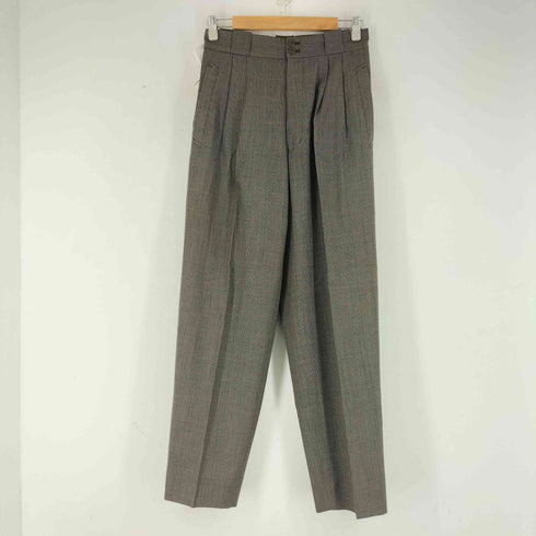 Olivier Massuger チェック柄 ダブルブレスト テーラード ジャケット 2タック スラックス パンツ セットアップ メンズ L/M