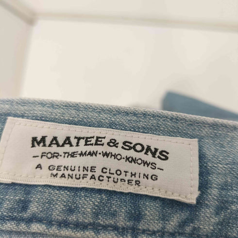 マーティーアンドサンズ MAATEE&SONS MILITARY DENIM M35 INDIGO FADE ミリタリー デニム パンツ インディゴ フェード メンズ JPN:2