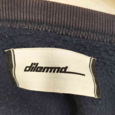 dilemmda ダイレマ 刺繍デザイン プリント クルーネック スウェット メンズ 3