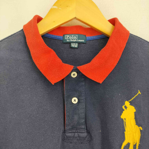 ポロバイラルフローレン Polo by RALPH LAUREN ビッグポニー刺繍 半袖ポロシャツ メンズ import:XL