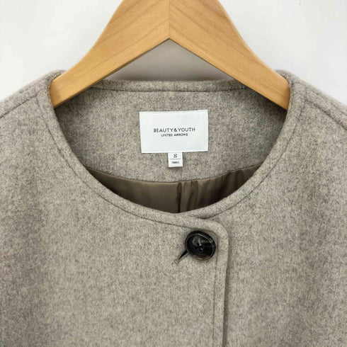 ビューティーアンドユースユナイテッドアローズ BEAUTY & YOUTH UNITED ARROWS ビーバーノーカラーフレアコート レディース FREE