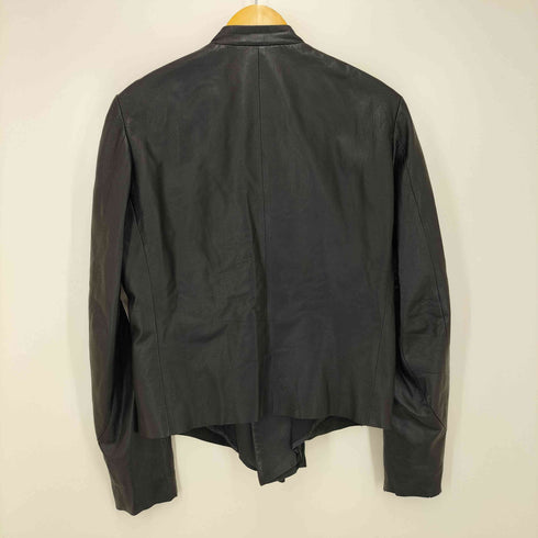 ポールスミス Paul Smith 裏地 総柄 シープスキン ノーカラー ダブル ライダース ジャケット メンズ import:M
