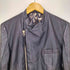ポールスミス Paul Smith 裏地 総柄 シープスキン ノーカラー ダブル ライダース ジャケット メンズ import:M
