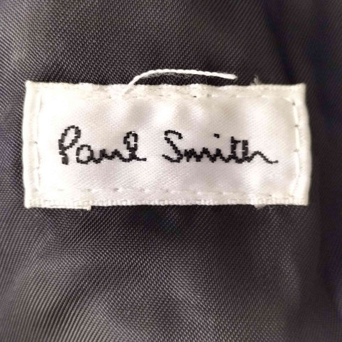 ポールスミス Paul Smith 裏地 総柄 シープスキン ノーカラー ダブル ライダース ジャケット メンズ import:M