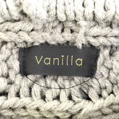 Vanilla フリンジ ニットポンチョ レディース