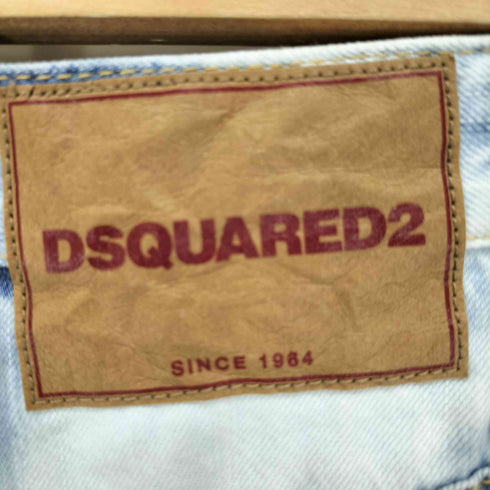ディースクエアード DSQUARED2 イタリア製 ブリーチ加工 クラッシュデニムパンツ レディース 36