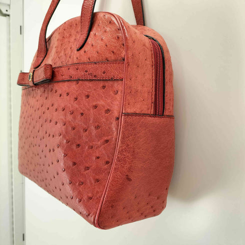 ギラロッシュ Guy Laroche オーストリッチ レザー ハンドバッグ レディース