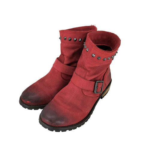 ディーゼル DIESEL MARY スタッズ レザー ショートブーツ レディース 23