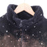 ブラックマウンテン BLACK MOUNTAIN USA製 総柄 雪山 オオカミ フリースジャケット 裾ドローコード メンズ import:L