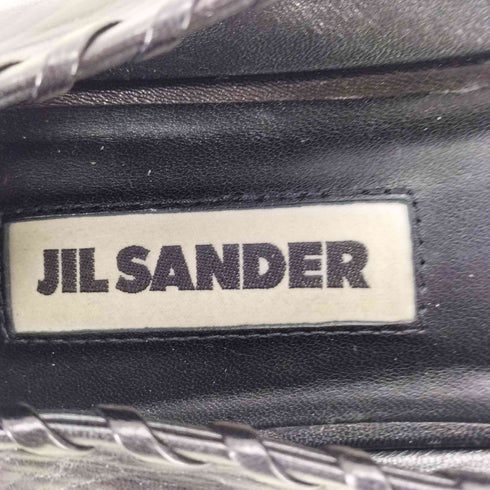 ジルサンダー JIL SANDER レースアップ メタルアンクレット レザー バレエシューズ レディース 36
