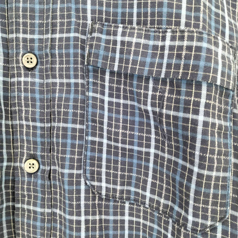 エンジニアードガーメンツ Engineered Garments バンドカラー チェック 長袖シャツ メンズ S