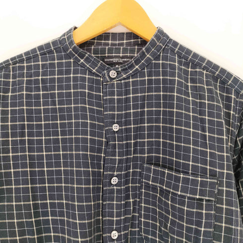 エンジニアードガーメンツ Engineered Garments バンドカラー チェック 長袖シャツ メンズ JPN:S