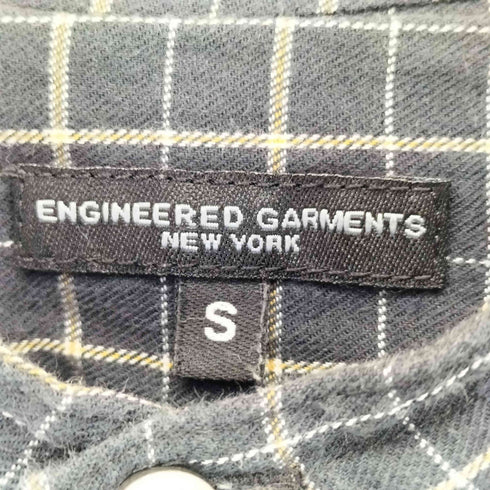 エンジニアードガーメンツ Engineered Garments バンドカラー チェック 長袖シャツ メンズ JPN:S
