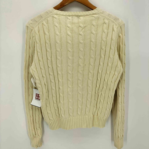 ポロラルフローレン POLO RALPH LAUREN 現行タグ ポニー刺繍 ケーブル編み コットンニット レディース import:S