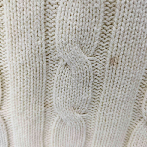 ポロラルフローレン POLO RALPH LAUREN 現行タグ ポニー刺繍 ケーブル編み コットンニット レディース import:S