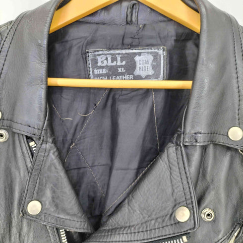 BLL 80s カウレザー エポレット クロップド ダブルライダースジャケット メンズ import:XL