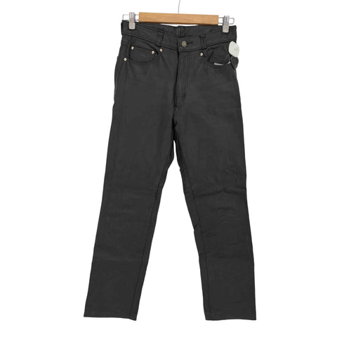 ショット Schott USA製 バックステッチ ジッパーフライ ストレートレザーパンツ メンズ US:30-31