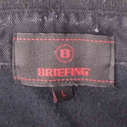 ブリーフィング BRIEFING ロゴ 刺繍 パイル ポロシャツ メンズ JPN:L