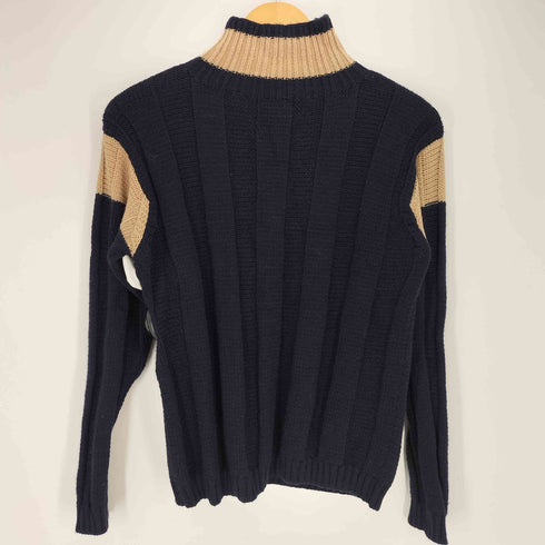 ジョルジオアルマーニ Giorgio Armani 80-90S 白タグ イタリア製 ウール100% ツートン タートルネックニット メンズ 32