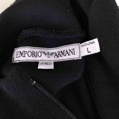 エンポリオアルマーニ EMPORIO ARMANI 80S イタリア製 ウールアクリル ハーフジップニット メンズ import:L