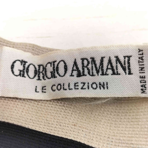 ジョルジオアルマーニ Giorgio Armani 80-90S 白タグ イタリア製 ストライプ ストール メンズ